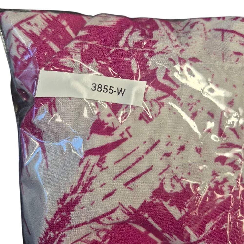 West Loop Women's White & Hot Pink Poly Elastic & Drawstring Waisted Shorts w Po - Picture 6 of 10